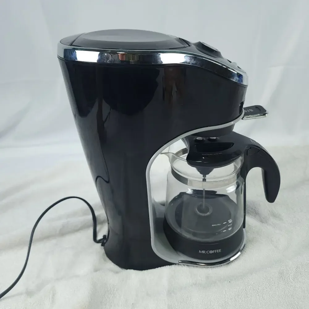 Mr. Coffee Café Latte Maker with Automatic Milk Frother Black & Silver